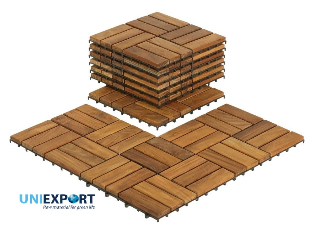 Natural Wood Finish Decking Tile